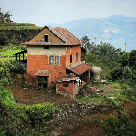 Nepali House, Nepali Couple, Nepal House, Nepal Village, Nepali Village, Nepal Photography, Village Vibes, Mountain Villages, Himalayas Mountain