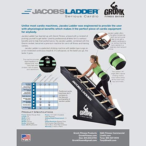 Price: (as of Full Body Workout - Jacobs Ladder offers the option to exercise both your arms and legs so you get a superb cardiovascular workout, burn... Ladder Workout, Jacobs Ladder, Cardio Machine, Workout Stations, Cable Workout, Step Machine, Cardio Machines, Jacob's Ladder, Cardio Equipment