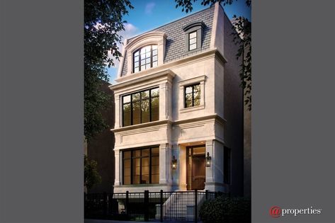 1825 N Howe Street Chicago, Illinois 60614 - Front View House In The City, Home Designs Exterior, Townhouse Exterior, Minimal House, Casa Vintage, Landscape Architecture Design, Architecture Old, City House, Facade Design