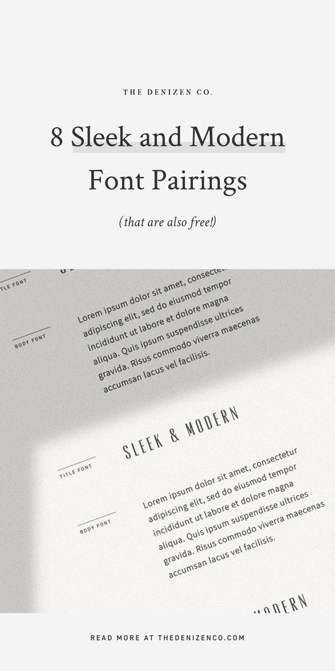 Choosing a font from the vast array of available fonts out there is no easy task. Today, we will be introducing 8 sleek and modern (not to mention free!) Google fonts and otherwise downloadable fonts that you can use instantly for your logo or brand. Free Minimalist Fonts, Google Fonts Combinations, Minimalist Font Pairings, Modern Font Pairings, Minimalistic Fonts, Sleek Fonts, Clean Modern Fonts, Google Font Pairings, Free Google Fonts