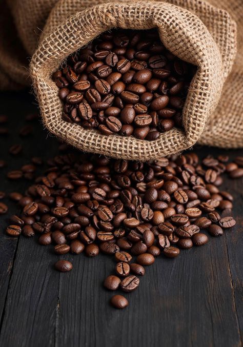 coffee poster Coffee Beans Aesthetic, Dark Academia Coffee Shop, Coffee Texture, Coffee Poster Design, Dark Wood Background, Coffee Wall Art, Coffee Wall, Burlap Sacks, Coffee Images