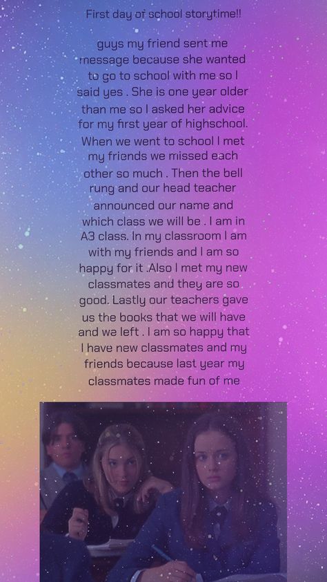 FIRST DAY OF HIGHSCHOOL GUYS💕 1st Day Of High School, First Day Of Highschool, 1st Day, One Year Old, Story Time, First Day Of School, First Year, Send Me, First Day