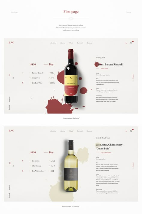 Elite Wine Shop on Behance Wine Catalogue Design, Wine Advertising Design, Wine Websites, Wine Brochures, Wine Branding Design, Wine Website, Wine Infographic, Wine App, Vino Color