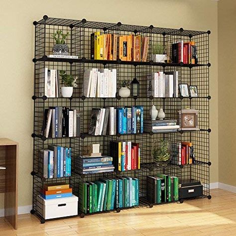 AmazonSmile: KOUSI Cube Organizer Cube Storage Storage Shelves Wire Cube Storage Origami Shelves Metal Grid Multifunction Shelving Unit Modular Cubbies Organizer Bookcase (25 Cubes): Gateway Wire Cube Storage, Cube Storage Decor, Grid Organizer, Cubby Organizer, Best Closet Organization, Cube Storage Unit, Toy Storage Solutions, Bookcase Organization, Closet Shelf Organization