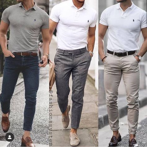 Polo Shirt Outfits, Mens Smart Casual Outfits, Smart Casual Menswear, Mens Business Casual Outfits, Mens Summer Outfits, Classy Outfits Men, Mens Casual Outfits Summer, Men Fashion Casual Shirts, Smart Casual Men