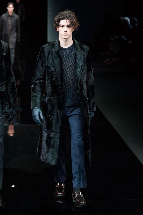 Simone Nobili runway @ Giorgio Armani Fall/Winter 2014-2015 Milan Fashion Week (Tuesday, January 14, 2014, 10:30 am) Simone Nobili, Milan Fashion, Milan Fashion Week, Giorgio Armani, Milan, Fashion Week, Fall Winter