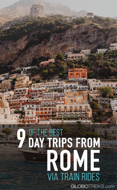 Best Day Trips From Rome Via Train Day Trips From Rome By Train, Rome Train Station, Train Italy, Rome Day Trips, Day Trip From Rome, Italy Holiday, Day Trips From Rome, Harbor Town, Harbor City