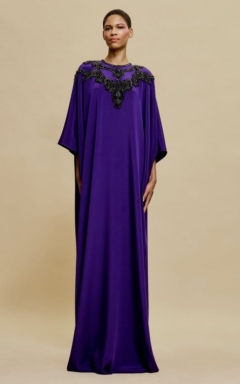 Women's Naeem Khan Resort 2025 Collection | Moda Operandi Ramadan Kaftan, Ramadan Dress, Bubu Styles, Ramadan Abaya, Kaftan Fashion, Silk Caftan, Satin Bustier, Organza Gowns, Satin Ball Gown