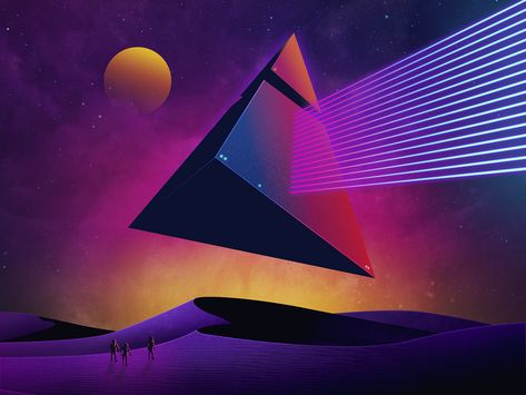 Departure: NeoWave by James White Wallpaper Iphone Vintage, Synthwave Art, 1366x768 Wallpaper Hd, Hp Lovecraft, New Retro Wave, Graphic Design Course, James White, Futuristic Art, Retro Waves