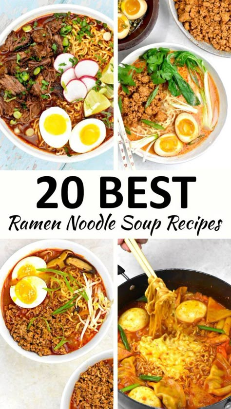 Soup Ramen Noodle Recipes, Ramen Noodle Soup Recipes, Easy Ramen Soup, Upgrade Instant Ramen, Pork Ramen Recipe, Ramen Noodles Soup, Top Ramen Recipes, Ramen Noodle Recipes Soup, Best Ramen Noodles