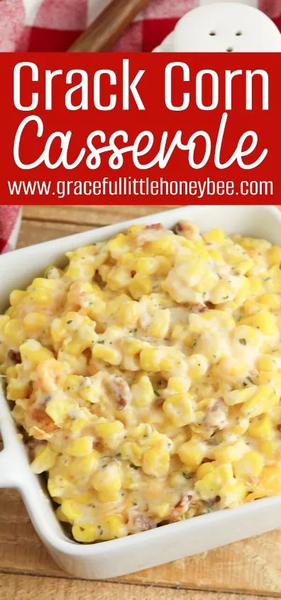 This Crack Corn Casserole is made with cream cheese, ranch seasoning and bacon, then baked in the oven until bubbly and warm. It makes a creamy and delicious side dish that everyone is sure to love.      Make this delicious recipe with this frozen corn and highly reviewed ranch seasoning that Amazon reviewers swear by! Crack Corn CasseroleI love one dish recipes like this Crack Corn Casserole. It’s filled with the comforting flavors of cream cheese, bacon and ranch, then baked in the ove… Creamy Corn Side Dish, Frozen Corn Recipes Side Dishes, Crockpot Cream Corn, Cream Cheese Corn Recipe, Cowboy Corn, Corn Casserole With Cream Cheese, Gluten Free Corn Casserole, One Dish Recipes, Cream Cheese Corn Casserole