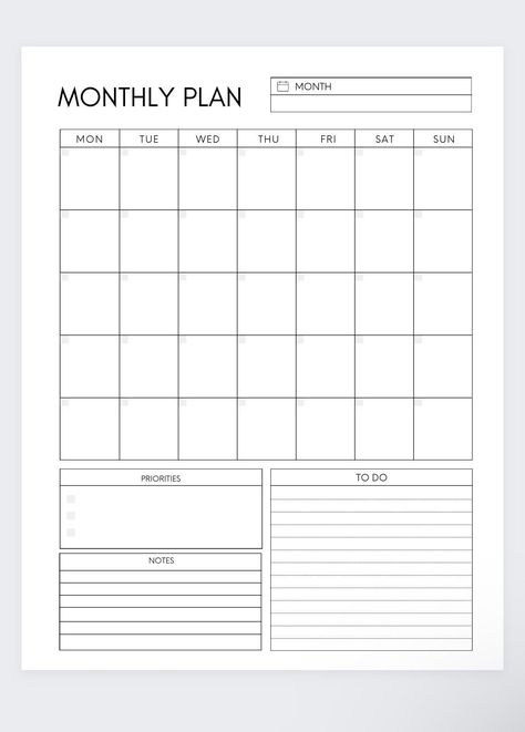 Planning Calendar Ideas, Monthly Planning Ideas, Monthly Budget Calendar, Blank Monthly Calendar Printable Free, Monthly Planner Organization, Monthly Planner Ideas, Monthly List, Monthly To Do List, Monthly Goal Setting