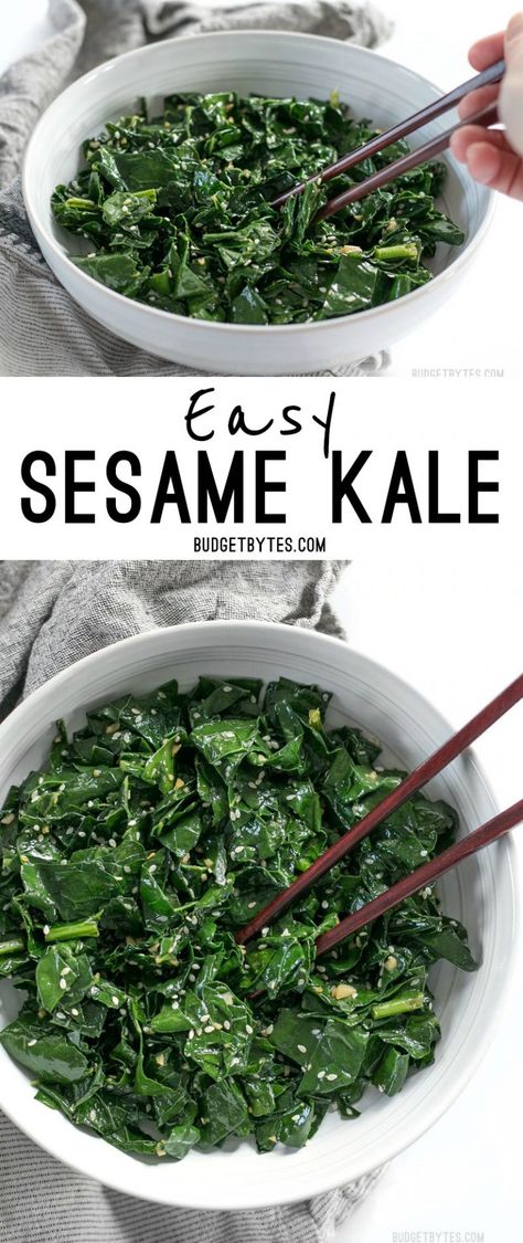 like Healthy Recipes Easy, Salad Kale, Quick Diet, Vegan Side Dishes, Kale Recipes, Vegan Sides, Easy Side Dish, Asian Inspired Recipes, Veggie Dishes