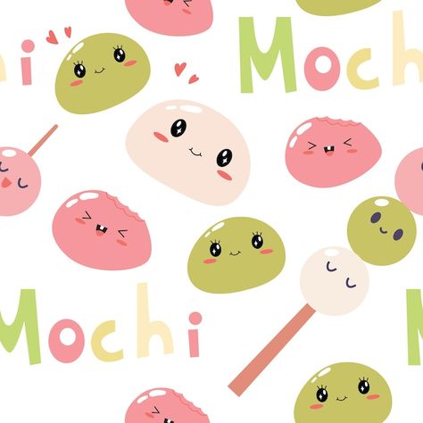 Mochi Wallpapers Food, Mochi Cartoon Cute, Mochi Drawing Cute, Mochi Cheesecake, Mochi Illustration, Mochi Art, Food Mochi, Mochi Food, Mochi Aesthetic