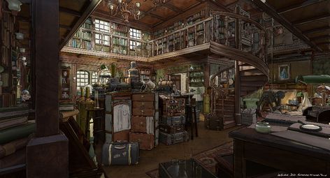 Fzd School Of Design, Underground Town, Feng Zhu Design, Feng Zhu, Inner Sanctum, Fantasy Shop, Mining Town, Interior Architecture Drawing, Building Concept