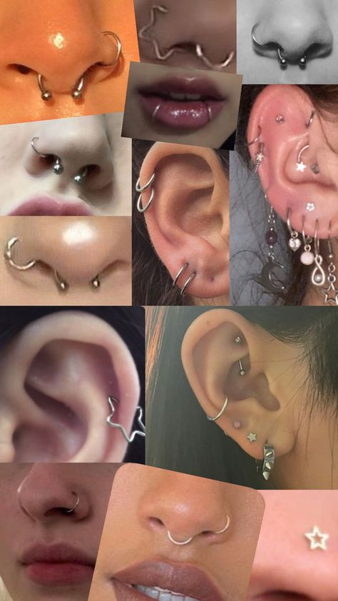 I love piercings,[But not too many], I prefer silver piercings on the ears, lips or nose the most. I also like belly button piercings but wouldn’t wear it myself✨🫶🏼🧷 Nose Piercing Names, Nose Piercing Ideas, Silver Piercings, Love Piercings, Dream Piercings, Different Types Of Piercings, Belly Button Piercings, Pretty Teeth, Ear Piercings Chart