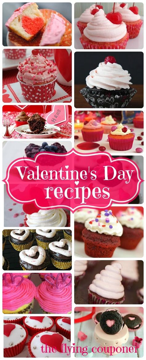 Valentine’s Day Cupcake Recipes. The Flying Couponer | Family. Travel, Saving Money. Vintage Cupcake, Valentine Day Cupcakes, Fondant Cupcake Toppers, Rose Cupcakes, Valentines Cupcakes, Valentines Day Desserts, Valentines Day Food, Valentine's Day Recipes, Fun Recipes