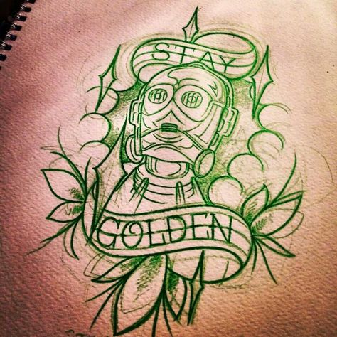 Star Wars C3PO tattoo C3po Tattoo, Star Wars Tattoo, Stay Gold, Designs To Draw, Sleeve Tattoos, Old School, Tatting, Tattoo Ideas, Female Sketch