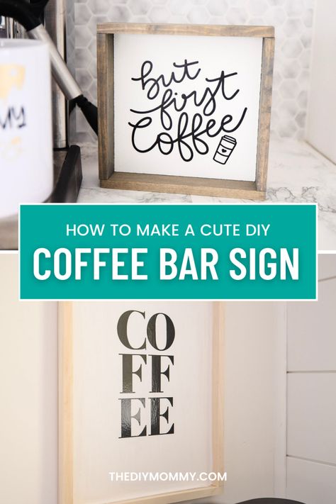 How to Keep Towels White & Fluffy | The DIY Mommy Bar Signs Diy, Making Coffee At Home, Planter Box Centerpiece, Bar Quotes, Diy Craft Home Decor, Diy Mommy, Diy Coffee Bar, How To Use Cricut, Painting Tile Floors