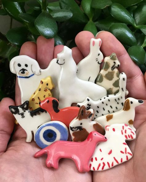 Lots of great little gifts for friends and loved ones from artisan magnets and pins to chopstick rests and pots! Based in Canada with lots of free shipping options! Check out the etsy shop! All slowly made by hand with love!   #Rollingdesigns #Ceramicmagnet #Ceramicpin #Ceramic #Giftideas, #Littlegifts #Animallovers #Cute #giftsforfriends #Homedecor #Homeoffice #Magnets #Organization #Artisancermaics #handmade #handmadegiftideas #illustrated #illustration #surfacedesign #pottery #ceramicdesign Ceramic Gifts For Men, Ceramic Magnets Ideas, Ceramics Magnets, Diy Clay Magnets, Illustrated Ceramics, Ceramic Gift Ideas, Little Gifts For Friends, Handmade Magnets, Handmade Pots