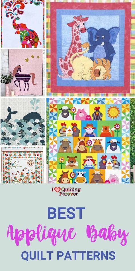 Crochet Elephant Applique, Elephant Quilts Pattern, Farm Quilt Patterns, Farm Animal Quilt, Antique Quilts Patterns, Free Baby Quilt Patterns, Animal Baby Quilt, Girl Quilts Patterns, Free Applique Patterns