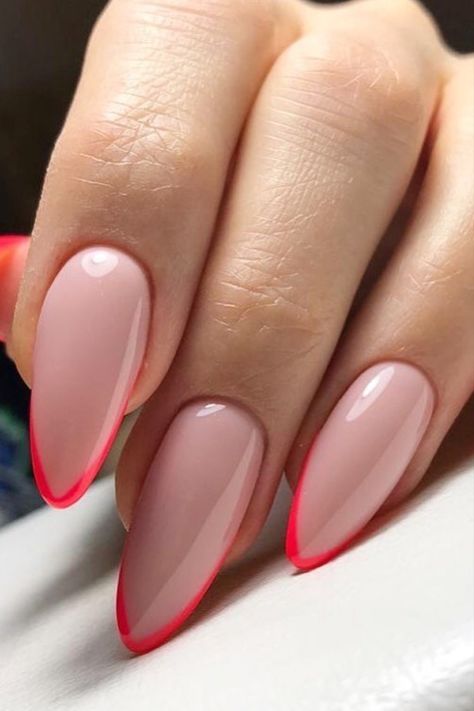 Red French Tip Nails Wow Nails, Subtle Nails, Minimal Nails, Cute Gel Nails, Minimalist Nails, Dream Nails, Fire Nails, Classy Nails, Nail Inspiration