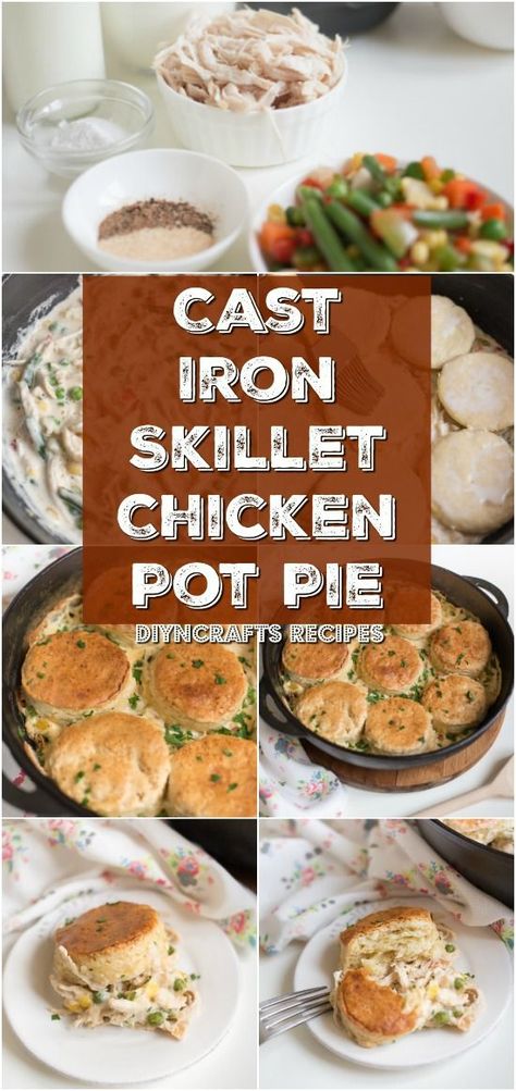 Easy And Delicious – Cast Iron Skillet Chicken Pot Pie Is A Family Dinner Favorite! #vanessacrafting #chicken #dinnerrecipes Iron Skillet Chicken Pot Pie, 1pan Meals, Carb List, Iron Skillet Chicken, Iron Meals, Skillet Chicken Pot Pie, Chicken Pot Pie Filling, Dinner Recipes Healthy Family, Cooking Recipes For Dinner