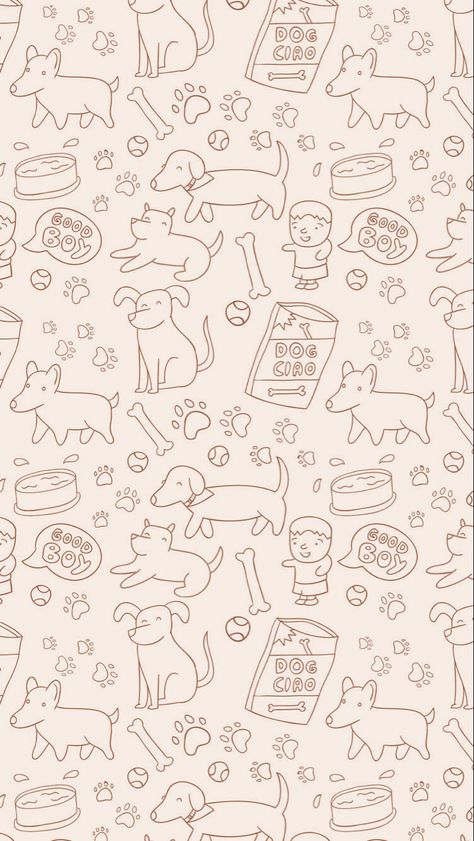 Pet Wallpaper Aesthetic, Cute Dog Backgrounds, Dog Background Aesthetic, Pet Aesthetic Dog, Dog Doodle Wallpaper, Wallpaper Backgrounds Dog, Dog Wallpaper Iphone Backgrounds, Dog Background Wallpapers, Dog Illustration Wallpaper