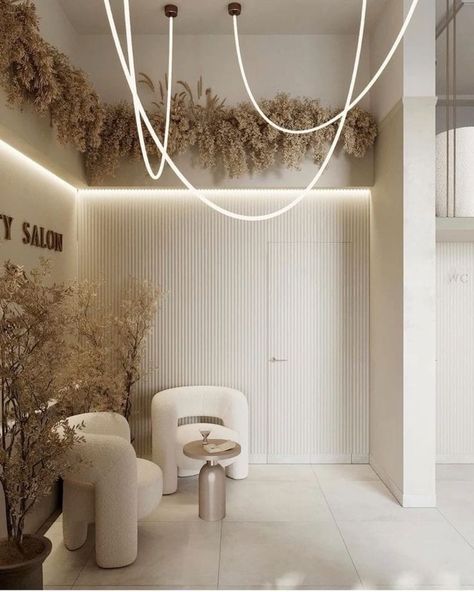 Salon Photo Wall, Beige Beauty Salon, Make Up Studio Interior, Beauty Salon Decor Luxury, Beauty Salon Interior Luxury, Brow Salon, Nail Salon Interior Design, Beauty Salon Interior Design, Dental Office Design Interiors