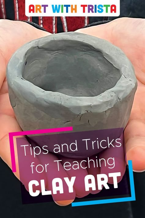 Clay Middle School, Clay Tips And Tricks, Clay Projects Kids, Clay Projects For Kids, Intro To Art, Elementary Art Classroom, Clay Tips, Clay Lesson, Sculpture Lessons