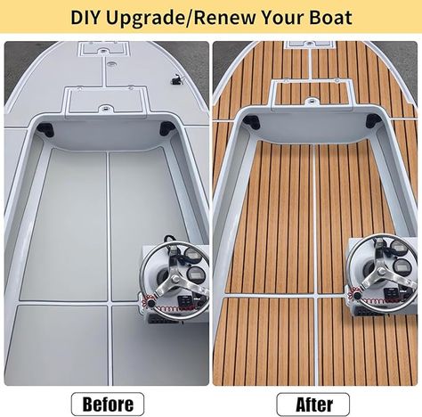 Amazon.com : EVA Foam Boat Flooring with 3M Adhesive Backing Boat Decking Foam Self-Adhesive Sea Deck Boat Flooring 94.5"x47.2"/35.4",47.2"x16.1" EVA Foam Decking Sheet for Jon Boats Swim Platform RV Floor : Sports & Outdoors Sea Deck Boat Flooring, Boat Flooring Ideas, Deck Flooring, Deck Boat, Jon Boat, Eva Foam, Boat Stuff, Speed Boats, Rv