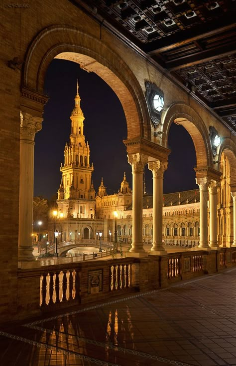 Plaza de España - It was built for the Ibero-American Exposition of 1929 | Seville, Spain Europe Train Travel, Spain Aesthetic, Sevilla Spain, Seville Spain, Spain And Portugal, Andalusia, Madrid Spain, Spain Travel, Pretty Places