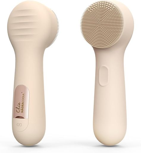 NågraCoola CLIE 2.0 Facial Cleansing Brush, Rechargeable, Waterproof Face Scrub Brush for Cleansing, Exfoliating, Massaging, Electric Facial Exfoliator for Women and Men - Oat Face Scrub Brush, Facial Scrubber, Face Wash Brush, Facial Cleaning Brush, Exfoliating Mitt, Face Brush Cleansing, Facial Cleansing Device, Face Scrubber, Brush Cleanser