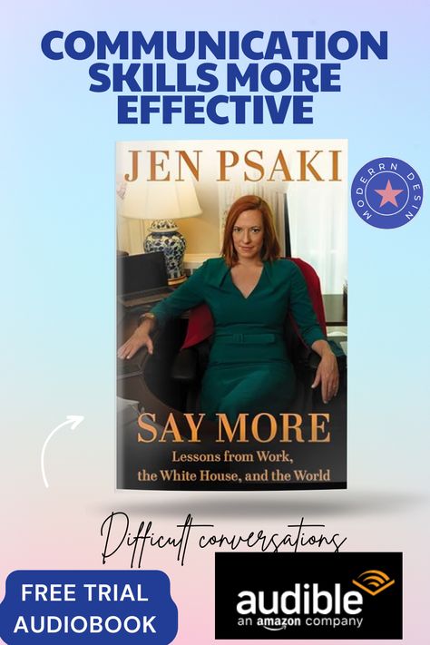 Dive into the world of effective communication with Jen Psaki's 'Say More: Lessons from Work, the White House, and the World' audiobook on Amazon Audible! 🎧 Former White House Press Secretary turned MSNBC host shares invaluable insights and advice. Start your free trial now! #JenPsaki #SayMore #Audible #CommunicationSkills #FreeTrial Jen Psaki, Press Secretary, The White House, Say More, Effective Communication, Communication Skills, Free Trial, Audio Books, The White