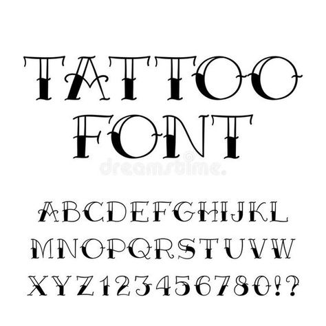 Old School Tattoo Style Font Stock Vector - Illustration of cartoon, font: 60003280 Halloween fonts #halloweenfonts fonts #fonts font #font 5.92 Old School Lettering, Old School Font, School Lettering, Sign Lettering Fonts, Halloween Fonts Alphabet, Old School Tattoo Style, Calligraphy Tattoo Fonts, Number Tattoo Fonts, Fonts Handwriting Alphabet