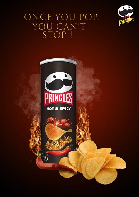 Pringles Hot & Spicy advertisement Pringles Ads, Pringles Chips, Drink Ads, Lit Captions, Copy Writing, Hot Spicy, Fun Baking Recipes, Cute Easy Drawings, Beautiful Nature Wallpaper