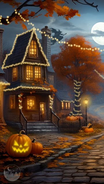 Midnight Ambience on Instagram: "Fly with me through this enchanting Halloween town! 🧙‍♀️🧹🌕 #halloweenvibes #HalloweenAtHome #spookyseason #spookyszn #halloween #Halloweenambience #halloweenfun #halloweenmood #autumnleaves #halloweenseason #autumn #autumnvibes #pumpkinseason #halloweenaesthetic #halloweenlife #halloweeneveryday" Halloween Nature Wallpaper, Halloween Scene Wallpaper, Haunted House Wallpaper Iphone, Halloween Town Wallpaper, Halloween Moving Wallpaper, Halloween Live Wallpaper, Happy Halloween Gif, Spooky Halloween Pictures, Happy Halloween Pictures