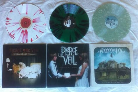 Pierce The Veil. These are beautiful pieces of art Piece The Veil Band, Pierce The Veil Banner, Piece The Veil, Pierce The Veil Aesthetic, Pierce The Veil Computer Wallpaper, Pierce The Veil Merch, Peirce The Veil Shirt, Pierce The Veil Necklace, Pierce The Veil Vinyl