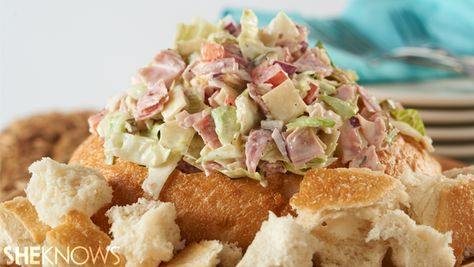 Dips Hoagie Dip, Bread Bowl Dip, Bread Bowl Recipe, Game Day Appetizers, Bread Bowl, Spread Recipes, Bread Bowls, Incredible Recipes, Roasted Turkey