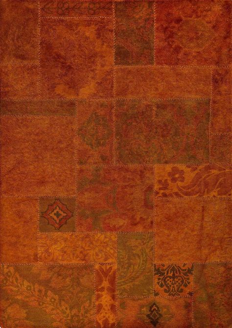 Vintage Luxury Traditional Patchwork Tufted Sarangi Orange/Rust Area Rug Carpet Made in a patchwork style much like vintage Leatherworking, the Sarangi Rug is an enrapturing addition to any styled space. A brilliant design motif shows through the dyed wool in a most interesting manner. This modern rug is available in a multitude of colour options to accommodate your room design projects and multiple sizing options. Handwoven by artisans, this high-quality floor covering is truly enchanting. Hand Ancient Paper, Traditional Patchwork, Rust Area Rug, Basement Carpet, Classic Tile, Rug Texture, Orange Rug, Orange Area Rug, Orange Fabric