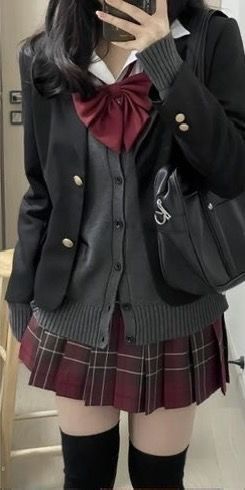 Aesthetic 2000s Outfits, 일본 패션, School Uniform Fashion, School Uniform Outfits, Uniform Outfits, Uniform Ideas, Cute Dress Outfits, Uniform Fashion, Japanese Outfits