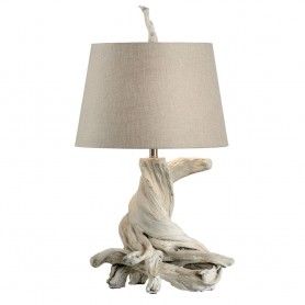 Olmstead Lamp - White Wash - Biltmore Library | Wildwood 23328 Wisteria Vines, Beach Lamps, Coral Lamp, Frederick Law Olmsted, Nautical Lamps, Coastal Lamp, Driftwood Furniture, Driftwood Table, Driftwood Lamp