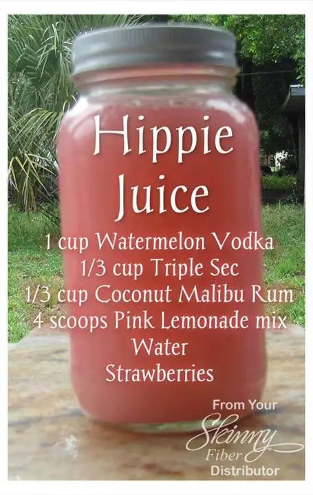 Hippie Juice, Malibu Rum, Jello Shots, Alcohol Drink Recipes, Triple Sec, Daiquiri, Alcohol Recipes, Camping Food, Slushies