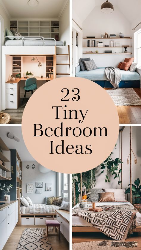 Tiny Bedroom Ideas: Transform Small Spaces with Smart Design Small Bedroom Ideas For Twin Beds, Small Condo Room Ideas, Minimalist Room Ideas Small Spaces Interior Design, Tiny Bedroom For Couples, Ikea Tiny Bedroom Ideas, Cozy Bedroom Ideas Rental, Small Space Style, Small Second Bedroom Ideas, Room Setup Ideas Bedrooms Small Spaces