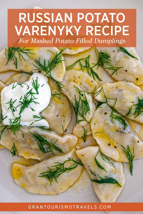 Russian Mashed Potatoes, Russian Thanksgiving Recipes, Russian Potato Recipes, Healthy Russian Recipes, Russian Side Dishes, Authentic Russian Recipes, Russian Potatoes, Vareniki Recipes, Russian Dinner Recipes