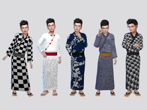 Sims 4 Festival, Festival Yukata, Yukata Outfit, Ts4 Clothes, Sims Furniture, Masculine Clothing, Ikemen Sengoku, Sims 4 Tsr, Outfit For Boys