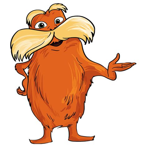 How to Draw The Lorax by Dr. Seuss - Really Easy Drawing Tutorial The Lorax Dr Seuss, Lorax Drawing Easy, Lorax Painting, The Lorax Drawing, Lorax Drawing, Dr Seuss Drawings, The Lorax Characters, Dr Seuss Illustration, Lorax Cake