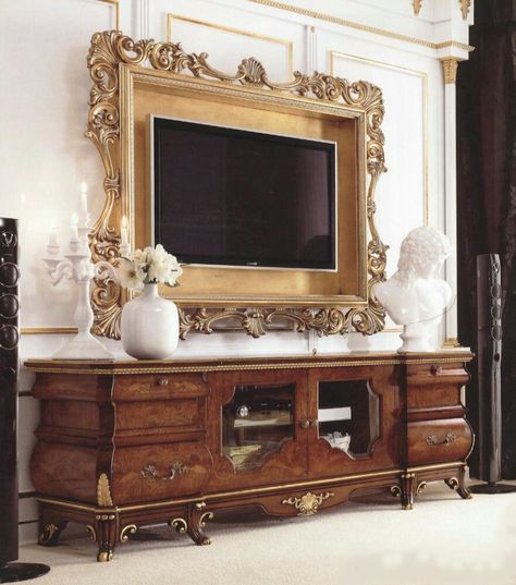 Tv Frames, Home Tv Stand, Ruang Tv, Bedroom Tv Stand, Diy Tv Stand, Mirror On The Wall, Living Room Tv Stand, Tv Decor, Tv Furniture