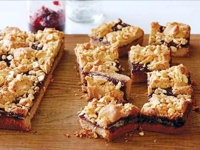 Peanut Butter and Jelly Bars Recipe | Ina Garten | Food Network Peanut Butter And Jelly Bars, Jelly Bars, Peanut Butter Dessert Recipes, Food Network Canada, Peanut Butter Desserts, Best Peanut Butter, Peanut Butter And Jelly, Peanut Butter Jelly, Bars Recipe