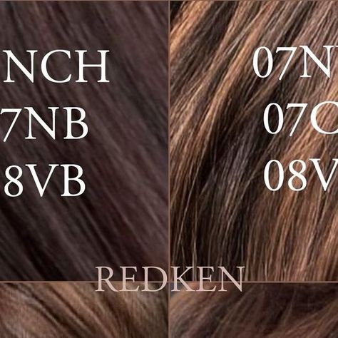 Muriel Dee on Instagram: "The color brown, I realized, is anything but nondescript. It comes in as many hues as there are colors of earth, which is commonly presumed infinite 🤎    I hope these @redken #shadeseqformulas inspire you!   Save for later 🤎  #k18results #k18partner  #wheatonsalon #wheatonhair #modernsalon100 #Wheatonstylist #wheatoncolorist #salonlofts  #btcscrollstoppers #smallbusiness #wheatonblondes #balayagechicago #chicagobalayage #redkenformula #balayageombrehair #chicagoblonde #babylightsblonde #wheatonil #shadeseqformulas #brunetteformulas #brunettebalayage" Redken Shades Chocolate Brown Formula, Redken Color Gels Brown Formulas, Brown Color Formulas, Chestnut Brown Hair Formula, Redken Shades Eq Formulas Brown Ash, Caramel Highlights Formula, Teddy Bear Brown Hair Color Formula, Redken Caramel Toner Formula, Caramel Shades Eq Formula